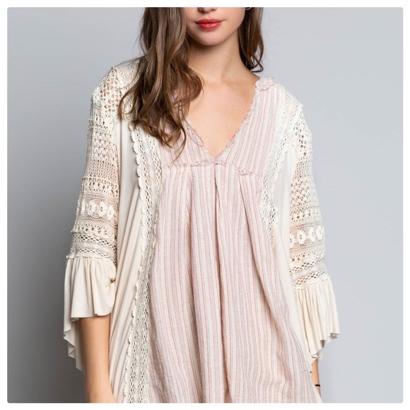 POL Casablanca Eye Catcher Linen Tunic Top - Picture 5 of 10